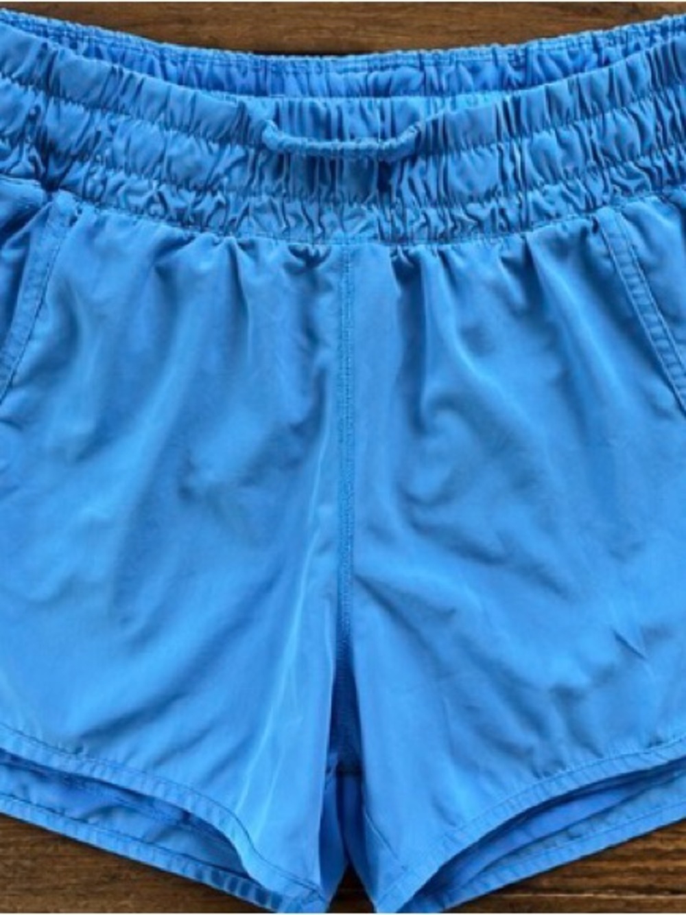 Avia Light Blue Women's Athletic Shorts with Elastic Waist
